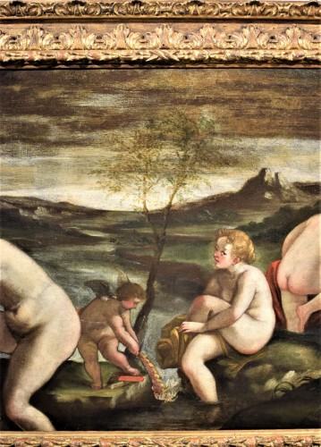 Diane au bain avec les nymphes - Ecole flamande milieu du XVIIe siècle - Romano Ischia